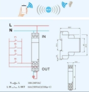 Imagine Comutator WIFI temporizat , Sinotimer, digital monofazat de la distanta SINOTIMER TM608 AC 110V 220V 16A 18mm