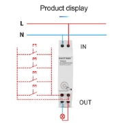 Imagine Comutator WIFI temporizat , Sinotimer, digital monofazat de la distanta SINOTIMER TM608 AC 110V 220V 16A 18mm