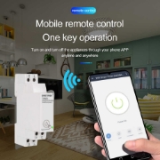 Imagine Comutator WIFI temporizat , Sinotimer, digital monofazat de la distanta SINOTIMER TM608 AC 110V 220V 16A 18mm