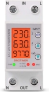 Imagine Releu siguranta digitala  de protectie tensiune, Sinotimer, programabil intre 1-63A, 220V,  recuperare automata, SVP-977