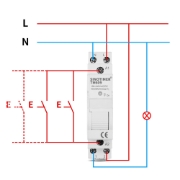Imagine Siguranta electrica, Sinotimer, comutator temporizat monofazat, control Wifi, 230V AC 50-60Hz, 16A, TM609-16A