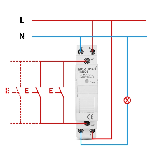 Imagine Siguranta electrica, Sinotimer, comutator temporizat monofazat, control Wifi, 230V AC 50-60Hz, 16A, TM609-16A