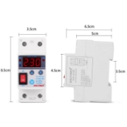 Imagine Releu siguranta digitala de protectie tensiune, Sinotimer, 40A, ecran digital LED, recuperare automata, SVP-912M-40A