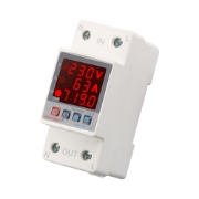 Imagine Releu siguranta digitala de protectie tensiune, Sinotimer, reglabila intre 1 - 63A, contor, ecran digital LED, SVP-719-63A