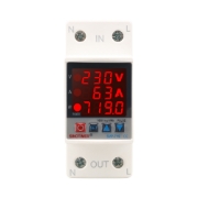 Imagine Releu siguranta digitala de protectie tensiune, Sinotimer, reglabila intre 1 - 63A, contor, ecran digital LED, SVP-719-63A