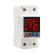 Imagine Releu siguranta digitala de protectie tensiune, Sinotimer, reglabila intre 1 - 63A, contor, ecran digital LED, SVP-719-63A
