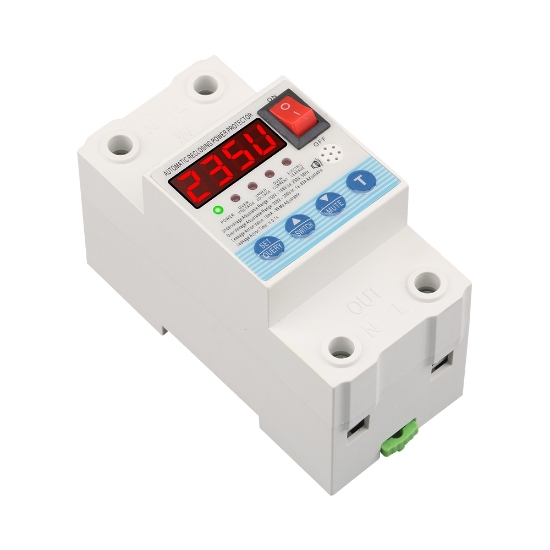 Imagine Releu protecție, SINOTIMER, supratensiune/subtensiune, sparacurent, reglabil 1-63A, diferential 10mA-99mA reglabil, SVP715-63A
