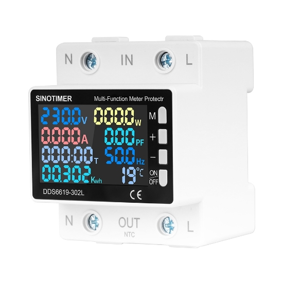 Imagine Releu protectie Sinotimer, supra si subtensiune, contor de energie, reglabil 0-63A monitor energie de mare precizie