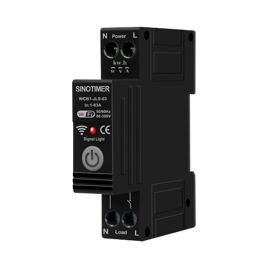Imagine Releu protectie supratensiune, curent, 63A, WiFi Tuya, temporizator, temperatura, contor KWH, diferential, bidirectional