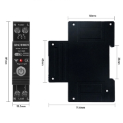 Imagine Releu protectie supratensiune, curent, 63A, WiFi Tuya, temporizator, temperatura, contor KWH, diferential, bidirectional