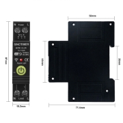 Imagine Releu protectie smart, 63A, WiFi Tuya, temporizator, temperatura, contor KWH, diferential, bidirectional, ajustabil