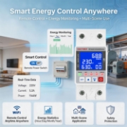 Imagine Releu protectie, dubla deconectare, WiFi Sinotimer SVP688W-63AN2, 63A, monitorizare energie (PV), bidirectional