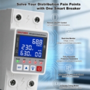 Imagine Releu protectie, dubla deconectare, WiFi Sinotimer SVP688W-63AN2, 63A, monitorizare energie (PV), bidirectional