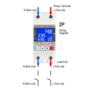 Imagine Releu protectie, dubla deconectare, WiFi Sinotimer SVP688W-63AN2, 63A, monitorizare energie (PV), bidirectional