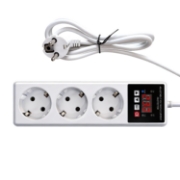 Imagine Priza multipla SINOTIMER SVP103VA-EU, protectie reglabila la supratensiune, subtensiune si supracurent, afisaj digital LCD, 230V