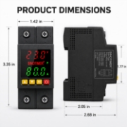 Imagine Releu protectie tensiune si curent Sinotimer SVP-718S, 80A, 230V, afisaj digital, negru