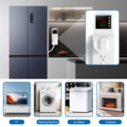 Imagine Priza cu protectie tensiune si curent Sinotimer SVP-102VA-EU, 16A, 230V, afisaj digital, alba