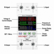 Imagine Releu protectie tensiune Sinotimer SVP-717, 63A, 5-in-1, supratensiune, subtensiune, supracurent, contor energie