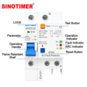 Imagine Intrerupator AFDD SINOTIMER AFDD2-63 B16, 1P+N, 16A, 230V, 30mA, protectie arc, diferentiala, 4.5kA