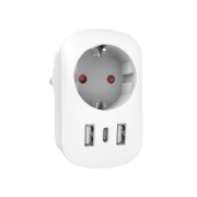 Imagine Încărcător USB de rețea, 3,4 A, cu priză de rețea, 1x USB-C, 2x USB-A