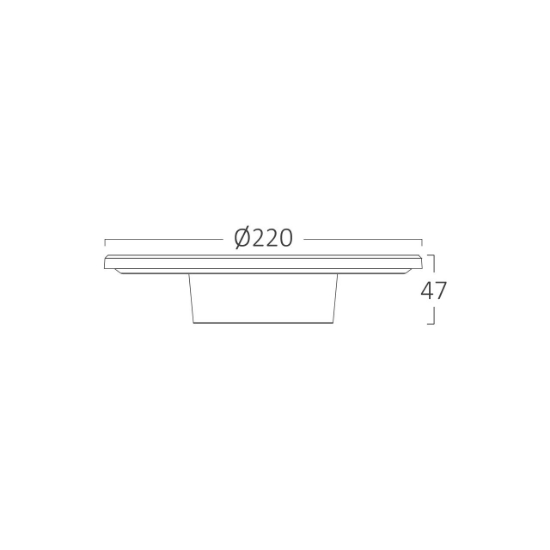 Imagine CORP LED PALERMO 12W-3in1 IP65- D220mm NEGRU