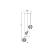 Imagine PENDUL S001R-3H-3xG9-AURIU STICLA