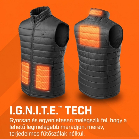 Imagine Vestă încălzită THAW THA-APR-0003-G, mărimea S, 4 zone de încălzire, 3 niveluri de încălzire, strat hidrofug, cu acumulator extern