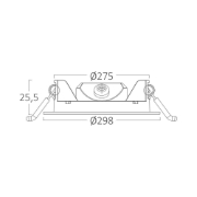 Imagine SPOT LED ROTUND ST 24W 2400LM 3IN1 F:298MM IP40