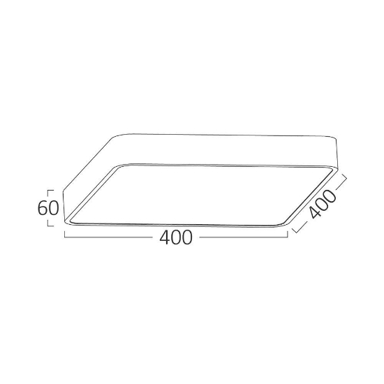 Imagine PLAFONIERA LED 36W 3in1 AURIU BLADE SQR