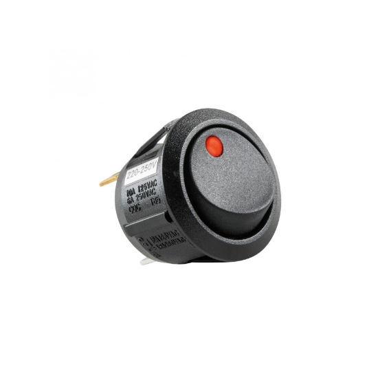 Imagine Comutator basculant cu bec, 250V, 1 circuit, roşu