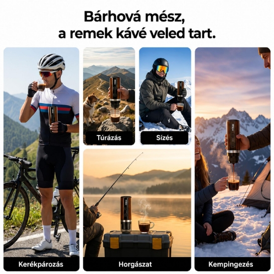 Imagine APARAT DE CAFEA PORTABIL ROOSCAMP, POWERBANK DE 7500 MAH
