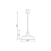 Imagine PENDUL P003R-1H-1xE27-CPR