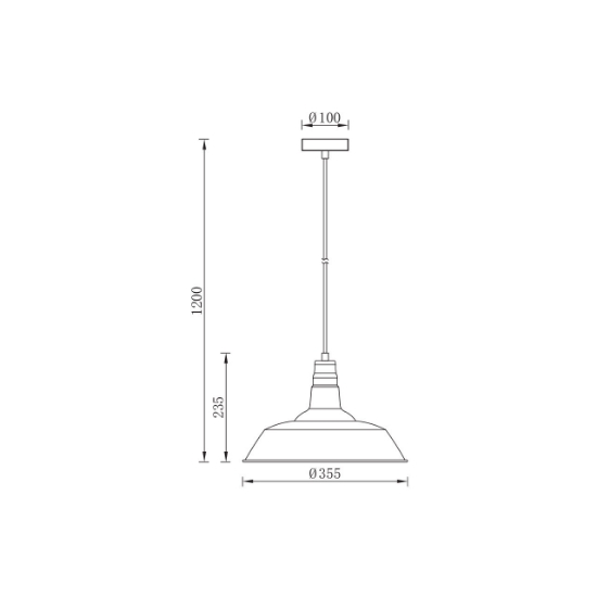 Imagine PENDUL P003R-1H-1xE27-CPR