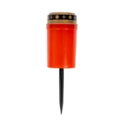Imagine Lampa solara candela 24cm 12buc/set, rosu, Erste