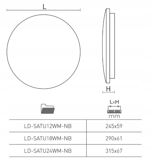 Imagine Plafoniera LED cu senzor de miscare SATURN, 12 W, 900 lm, lumina neutra 4000K, IP44, alba