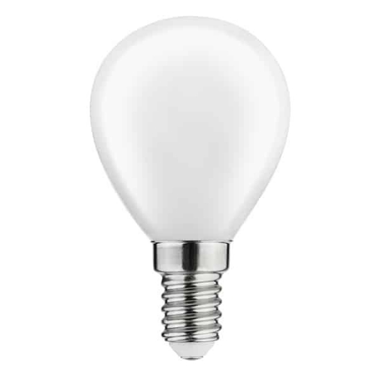 Imagine Bec LED filament E14 G45, 4 W, 420 lm, lumina neutra 4000K, sticla mata