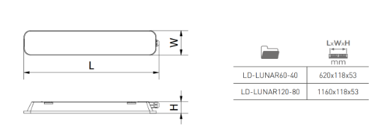 Imagine Corp etans LED LUNAR, 40 W, 4000 lm, lumina neutra 4000K, IP66, gri