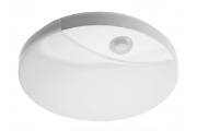 Imagine Plafoniera LED cu senzor de miscare, 16 W, 1200 lm, lumina neutra 4000K, IP44, D25 cm, alba