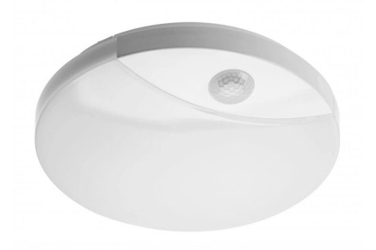 Imagine Plafoniera LED cu senzor de miscare, 16 W, 1200 lm, lumina neutra 4000K, IP44, D25 cm, alba