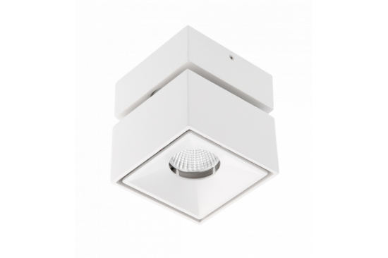 Imagine Spot LED aplicat, 8 W, 680 lm, lumina neutra 4000K, patrat, alb