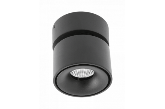 Imagine Spot LED aplicat, 8 W, 680 lm, lumina neutra 4000K, rotund, negru