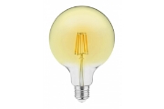 Imagine Bec LED filament E27 G125, 4 W, 400 lm, lumina calda 3000K, vintage