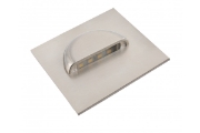 Imagine Spot LED pentru treapta scarii, 0,8 W, 70 lm, lumina neutra 4000K, patrat, finisaj inox