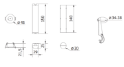 Imagine Lampa de urgenta Exit LED OMAH, autonomie 3 ore, 3 W, 300 lm, lumina rece 6400K