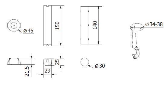 Imagine Lampa de urgenta Exit LED OMAH, autonomie 3 ore, 3 W, 300 lm, lumina rece 6400K