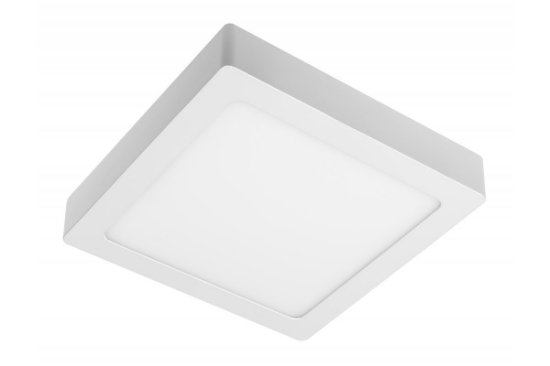 Imagine Spot LED aplicat, 19 W, 1520 lm, lumina calda 3000K, patrat, alb