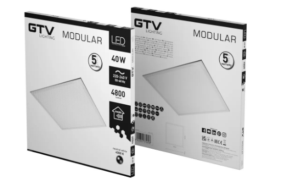 Imagine Panou LED incastrat, 40 W, 4800 lm, lumina neutra 4000K, IP54, 60 x 60 cm