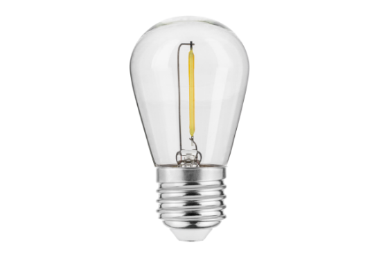 Imagine Bec LED filament E27 S14, 0,5 W, 50 lm, lumina neutra 4000K, sticla transparenta