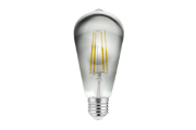 Imagine Bec LED filament E27 ST64, 6 W, 500 lm, lumina calda 2700K, sticla fumurie