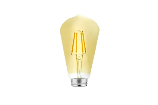Imagine Bec LED filament E27 ST64, 4 W, 300 lm, lumina calda 3000K, vintage